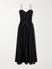 Aster cutout gathered silk-chiffon midi dress