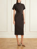 Wrapped jersey midi dress
