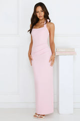 Essential Edit Halter Maxi Dress Pink