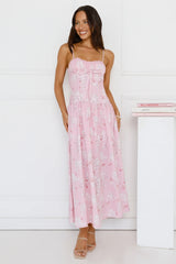 Palm Dreams Midi Dress Pink