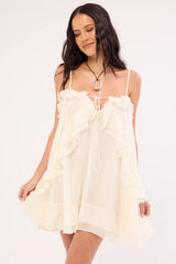 Lioness Ethereal Mini Dress Pearl
