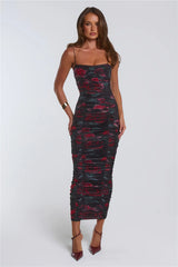 Beloved Kisses Bodycon Maxi Dress Black