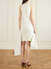 Asymmetrical layered woven midi dress