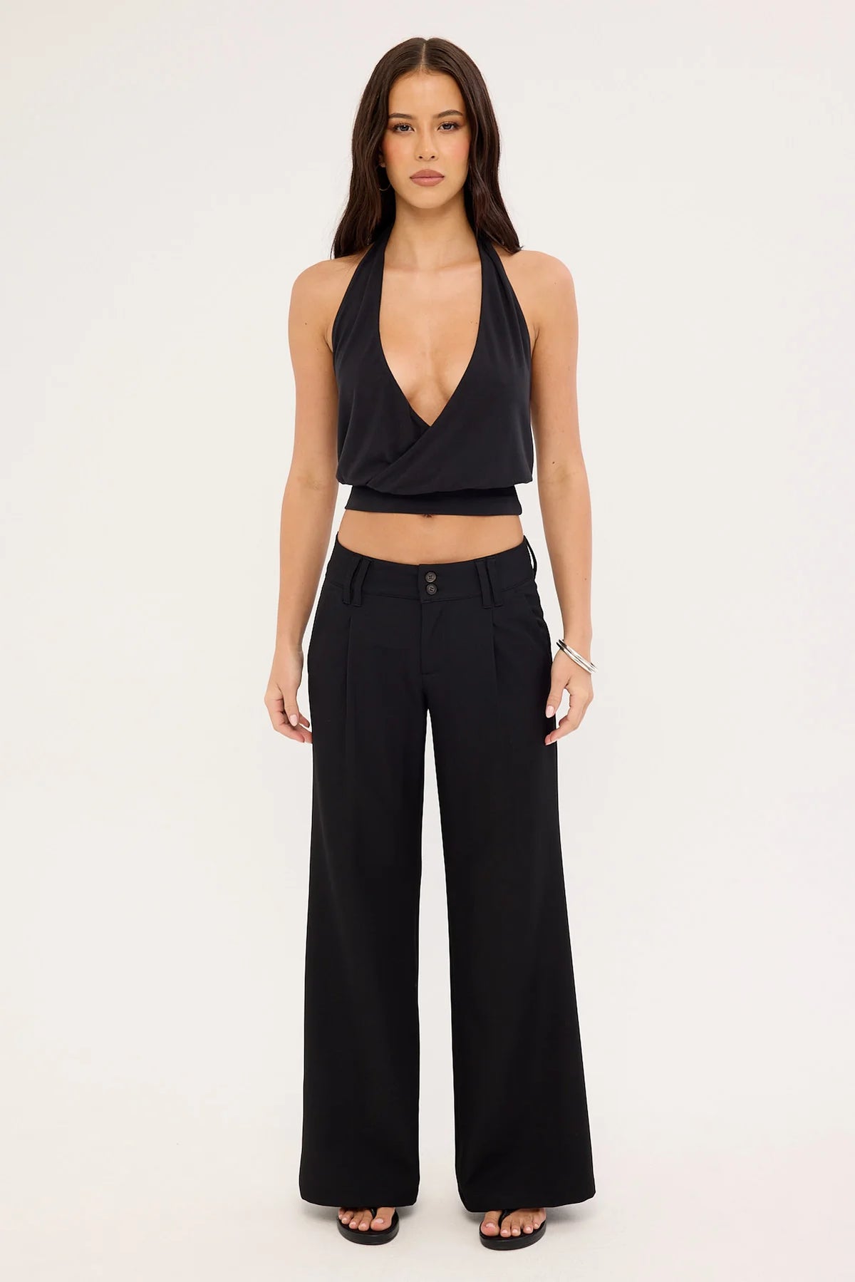 Rusty Beverley Low Rise Suit Pant Black