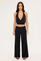 Rusty Beverley Low Rise Suit Pant Black