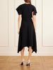 Draped jersey midi dress