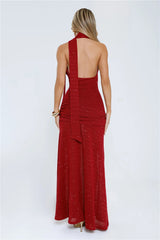 Wildflower Way Knit Sequin Maxi Dress Wine
