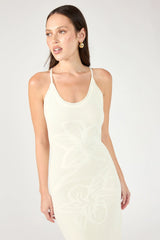 Perfect Stranger Lilia Knit Midi Dress White
