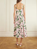 Floral-printed cotton-blend midi dress